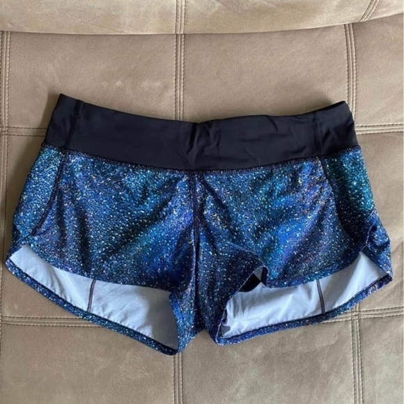 Lululemon Speed Short (4-way Stretch 2 1/2") Strive Multi Black / Black - Picture 1 of 3